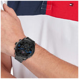 Buy Shop Tommy Hilfiger Daniel Black Dial Black Steel Strap Watch for Men - 1710383 USA Online
