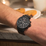 Buy Shop Tommy Hilfiger Daniel Black Dial Black Steel Strap Watch for Men - 1710383 USA Online