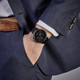 Buy Shop Tommy Hilfiger Daniel Black Dial Black Steel Strap Watch for Men - 1710383 USA Online