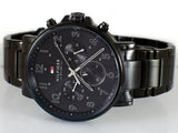 Buy Shop Tommy Hilfiger Daniel Black Dial Black Steel Strap Watch for Men - 1710383 USA Online