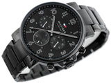 Buy Shop Tommy Hilfiger Daniel Black Dial Black Steel Strap Watch for Men - 1710383 USA Online