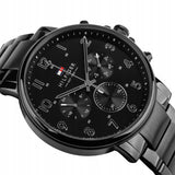 Buy Shop Tommy Hilfiger Daniel Black Dial Black Steel Strap Watch for Men - 1710383 USA Online