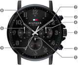Buy Shop Tommy Hilfiger Daniel Black Dial Black Steel Strap Watch for Men - 1710383 USA Online