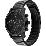Buy Shop Tommy Hilfiger Daniel Black Dial Black Steel Strap Watch for Men - 1710383 USA Online