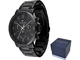 Buy Shop Tommy Hilfiger Daniel Black Dial Black Steel Strap Watch for Men - 1710383 USA Online