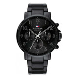 Buy Shop Tommy Hilfiger Daniel Black Dial Black Steel Strap Watch for Men - 1710383 USA Online