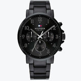 Buy Shop Tommy Hilfiger Daniel Black Dial Black Steel Strap Watch for Men - 1710383 USA Online