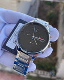 Buy Shop Tommy Hilfiger Daniel Black Dial Black Steel Strap Watch for Men - 1710414 USA Online