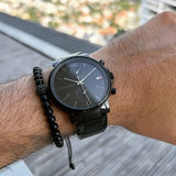 Buy Shop Tommy Hilfiger Daniel Black Dial Black Steel Strap Watch for Men - 1710414 USA Online