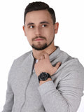 Buy Shop Tommy Hilfiger Daniel Black Dial Black Steel Strap Watch for Men - 1710414 USA Online