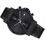 Buy Shop Tommy Hilfiger Daniel Black Dial Black Steel Strap Watch for Men - 1710414 USA Online