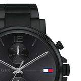 Buy Shop Tommy Hilfiger Daniel Black Dial Black Steel Strap Watch for Men - 1710414 USA Online