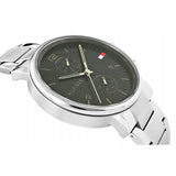 Buy Shop Tommy Hilfiger Daniel Black Dial Silver Steel Strap Watch for Men - 1710413 USA Online