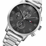 Buy Shop Tommy Hilfiger Daniel Black Dial Silver Steel Strap Watch for Men - 1710413 USA Online