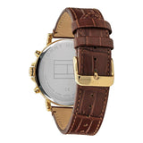 Buy Shop Tommy Hilfiger Daniel Blue Dial Brown Leather Strap Watch for Men - 1710380 USA Online