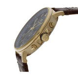 Buy Shop Tommy Hilfiger Daniel Blue Dial Brown Leather Strap Watch for Men - 1710380 USA Online