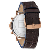 Buy Shop Tommy Hilfiger Daniel Blue Dial Brown Leather Strap Watch for Men - 1710418 USA Online