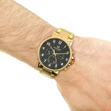 Buy Shop Tommy Hilfiger Daniel Chronograph Blue Dial Gold Steel Strap Watch for Men - 1710384 USA Online