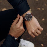 Buy Shop Tommy Hilfiger Daniel Grey Dial Brown Leather Strap Watch for Men - 1710416 USA Online