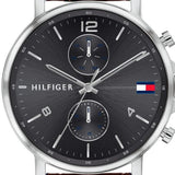 Buy Shop Tommy Hilfiger Daniel Grey Dial Brown Leather Strap Watch for Men - 1710416 USA Online