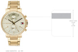 Buy Shop Tommy Hilfiger Daniel White Dial Gold Steel Strap Watch for Men - 1710415 USA Online