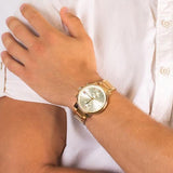 Buy Shop Tommy Hilfiger Daniel White Dial Gold Steel Strap Watch for Men - 1710415 USA Online