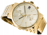 Buy Shop Tommy Hilfiger Daniel White Dial Gold Steel Strap Watch for Men - 1710415 USA Online