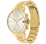 Buy Shop Tommy Hilfiger Daniel White Dial Gold Steel Strap Watch for Men - 1710415 USA Online