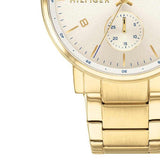 Buy Shop Tommy Hilfiger Daniel White Dial Gold Steel Strap Watch for Men - 1710415 USA Online