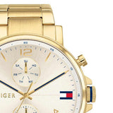 Buy Shop Tommy Hilfiger Daniel White Dial Gold Steel Strap Watch for Men - 1710415 USA Online