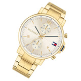 Buy Shop Tommy Hilfiger Daniel White Dial Gold Steel Strap Watch for Men - 1710415 USA Online