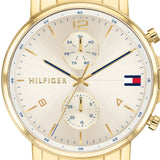 Buy Shop Tommy Hilfiger Daniel White Dial Gold Steel Strap Watch for Men - 1710415 USA Online