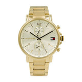 Buy Shop Tommy Hilfiger Daniel White Dial Gold Steel Strap Watch for Men - 1710415 USA Online
