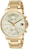 Buy Shop Tommy Hilfiger Daniel White Dial Gold Steel Strap Watch for Men - 1710415 USA Online
