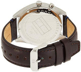 Buy Shop Tommy Hilfiger Deacan Blue Dial Brown Leather Strap Watch for Men - 1791549 USA Online