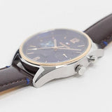 Buy Shop Tommy Hilfiger Deacan Blue Dial Brown Leather Strap Watch for Men - 1791549 USA Online