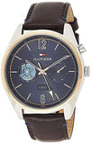Buy Shop Tommy Hilfiger Deacan Blue Dial Brown Leather Strap Watch for Men - 1791549 USA Online