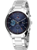 Buy Shop Tommy Hilfiger Deacan Blue Dial Silver Steel Strap Watch for Men - 1791551 USA Online
