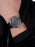 Buy Shop Tommy Hilfiger Deacan Grey Dial Black Leather Strap Watch for Men - 1791548 USA Online