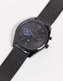 Buy Shop Tommy Hilfiger Deacon Analog Black Dial Black Mesh Bracelet Watch for Men - 1791547 USA Online