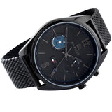 Buy Shop Tommy Hilfiger Deacon Analog Black Dial Black Mesh Bracelet Watch for Men - 1791547 USA Online