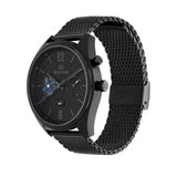 Buy Shop Tommy Hilfiger Deacon Analog Black Dial Black Mesh Bracelet Watch for Men - 1791547 USA Online