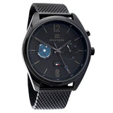 Buy Shop Tommy Hilfiger Deacon Analog Black Dial Black Mesh Bracelet Watch for Men - 1791547 USA Online