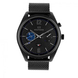 Buy Shop Tommy Hilfiger Deacon Analog Black Dial Black Mesh Bracelet Watch for Men - 1791547 USA Online