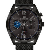 Buy Shop Tommy Hilfiger Deacon Analog Black Dial Black Mesh Bracelet Watch for Men - 1791547 USA Online