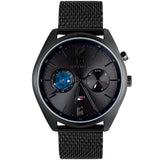 Buy Shop Tommy Hilfiger Deacon Analog Black Dial Black Mesh Bracelet Watch for Men - 1791547 USA Online