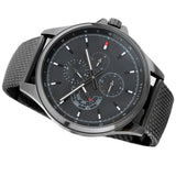 Buy Shop Tommy Hilfiger Deacon Multifunction Black Dial Black Mesh Bracelet Watch for Men - 1791546 USA Online