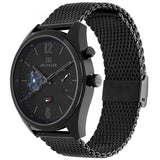 Buy Shop Tommy Hilfiger Deacon Multifunction Black Dial Black Mesh Bracelet Watch for Men - 1791546 USA Online