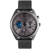Buy Shop Tommy Hilfiger Deacon Multifunction Black Dial Black Mesh Bracelet Watch for Men - 1791546 USA Online