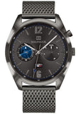 Buy Shop Tommy Hilfiger Deacon Multifunction Black Dial Black Mesh Bracelet Watch for Men - 1791546 USA Online